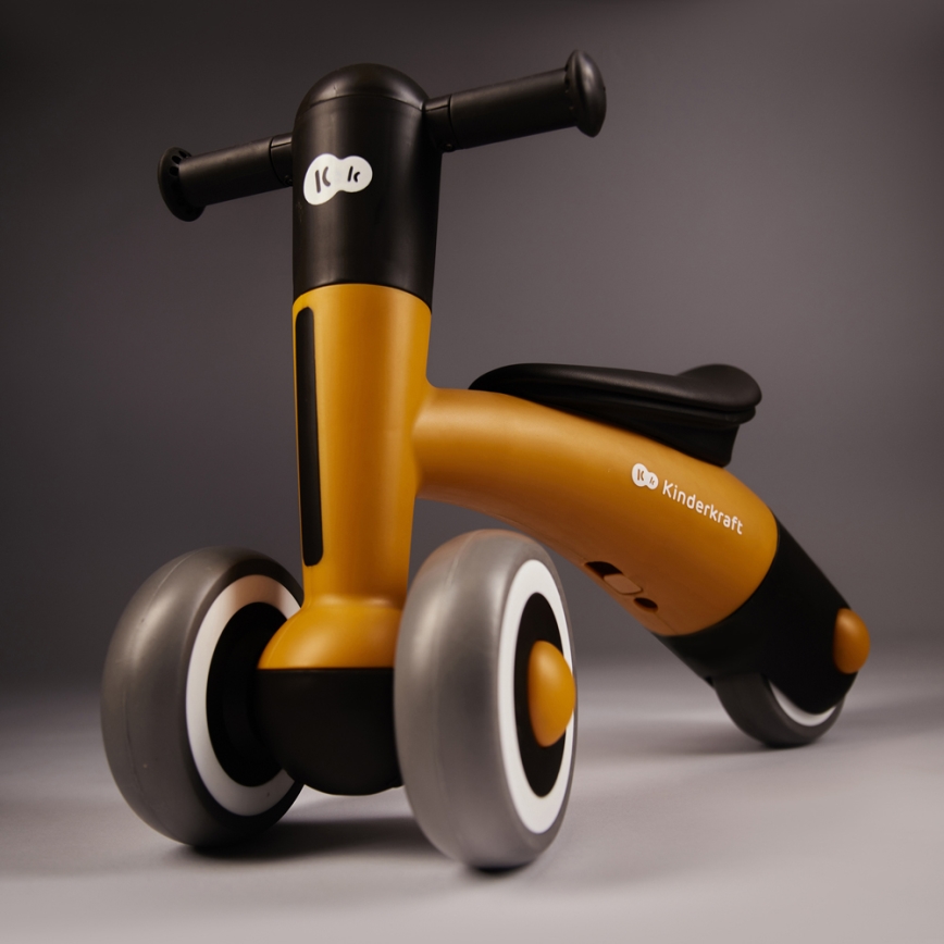 KINDERKRAFT - Bicicleta de empurrar MINIBI Premium laranja/cinzento