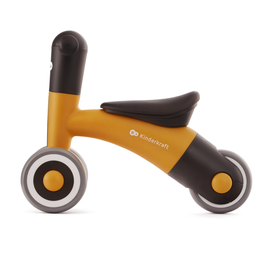 KINDERKRAFT - Bicicleta de empurrar MINIBI Premium laranja/cinzento
