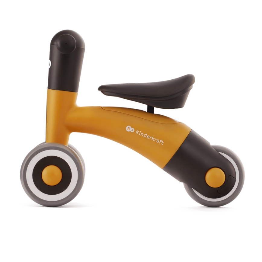 KINDERKRAFT - Bicicleta de empurrar MINIBI Premium laranja/cinzento