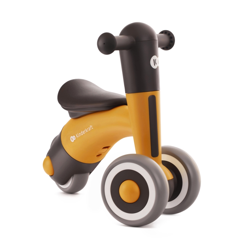 KINDERKRAFT - Bicicleta de empurrar MINIBI Premium laranja/cinzento