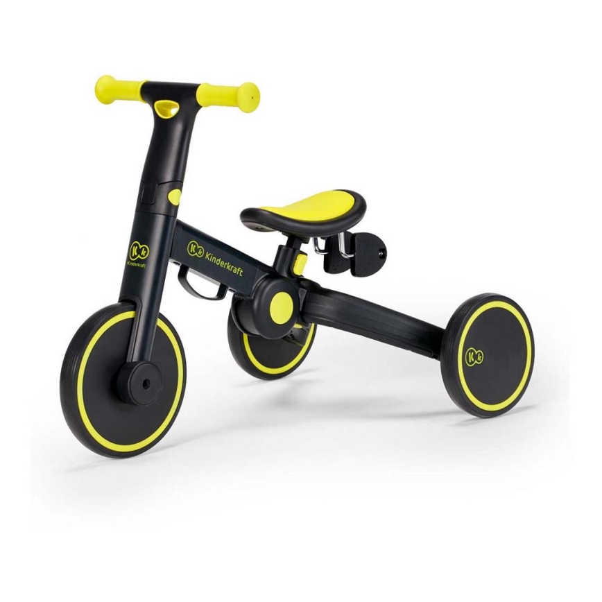 KINDERKRAFT - Bicicleta de empurrar para criança 3em1 4TRIKE amarelo/preto