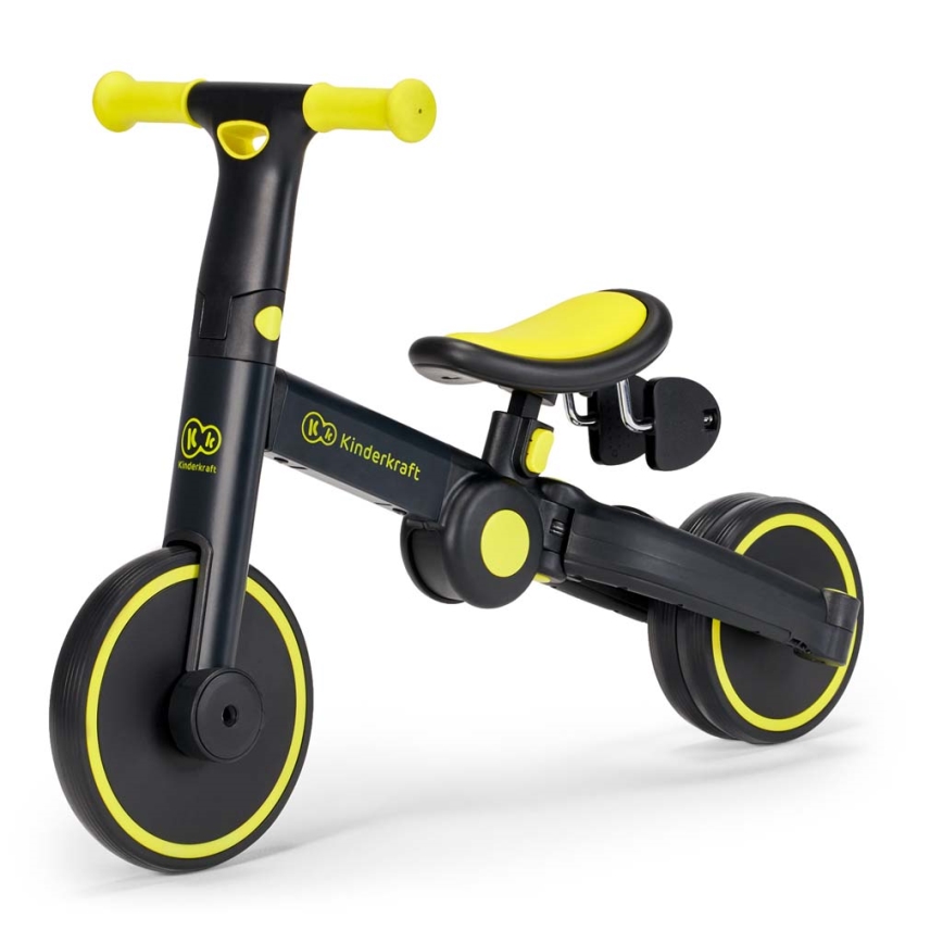 KINDERKRAFT - Bicicleta de empurrar para criança 3em1 4TRIKE amarelo/preto