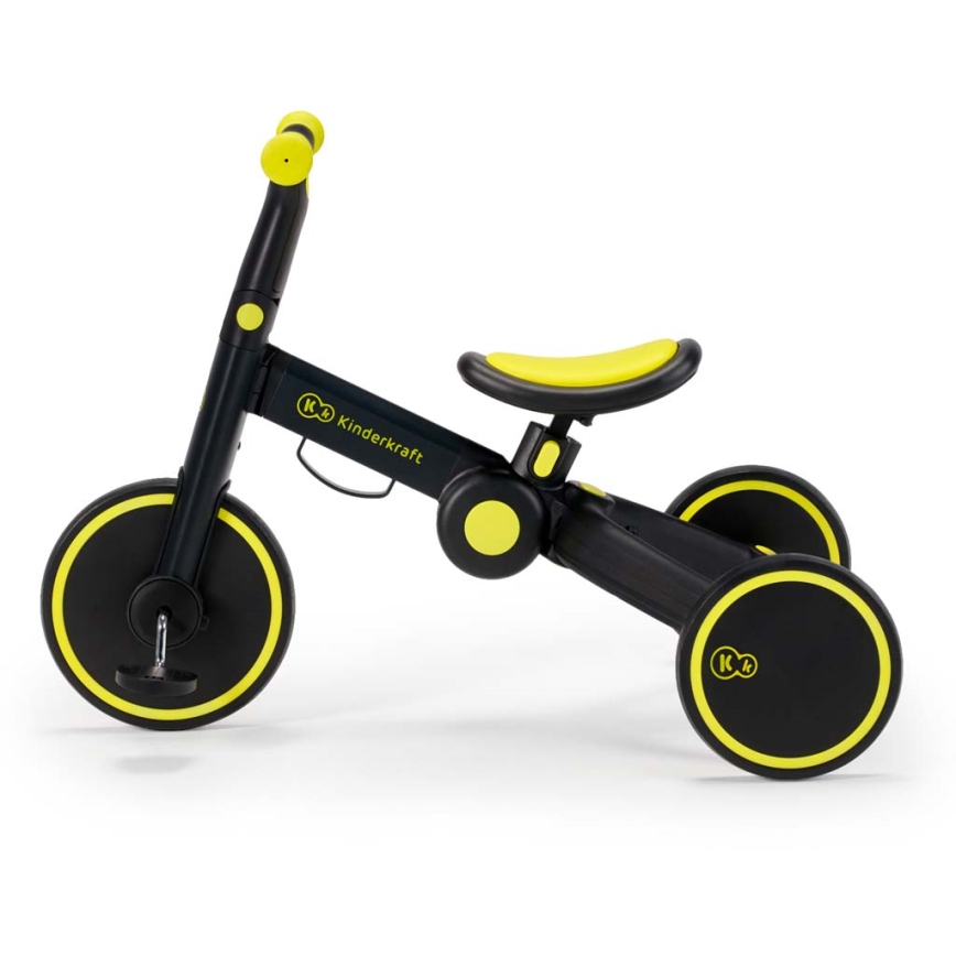 KINDERKRAFT - Bicicleta de empurrar para criança 3em1 4TRIKE amarelo/preto