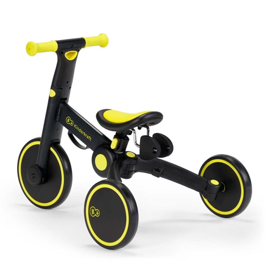 KINDERKRAFT - Bicicleta de empurrar para criança 3em1 4TRIKE amarelo/preto