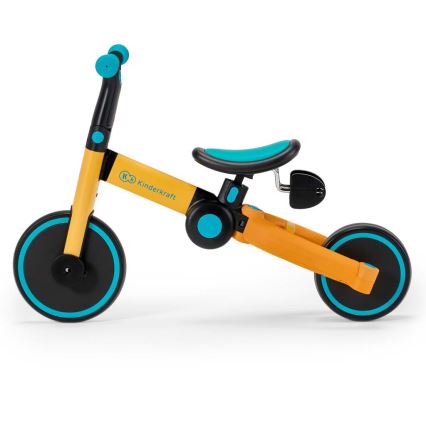 KINDERKRAFT - Bicicleta de empurrar para criança 3em1 4TRIKE amarelo/turquesa