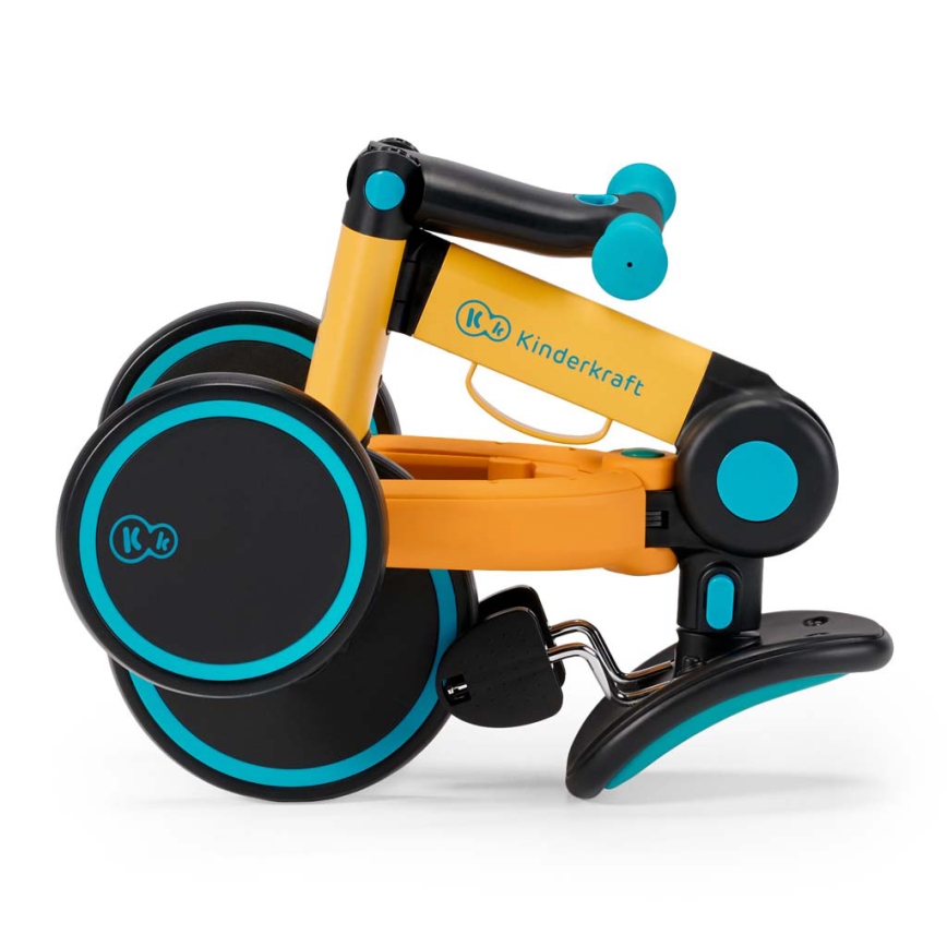 KINDERKRAFT - Bicicleta de empurrar para criança 3em1 4TRIKE amarelo/turquesa