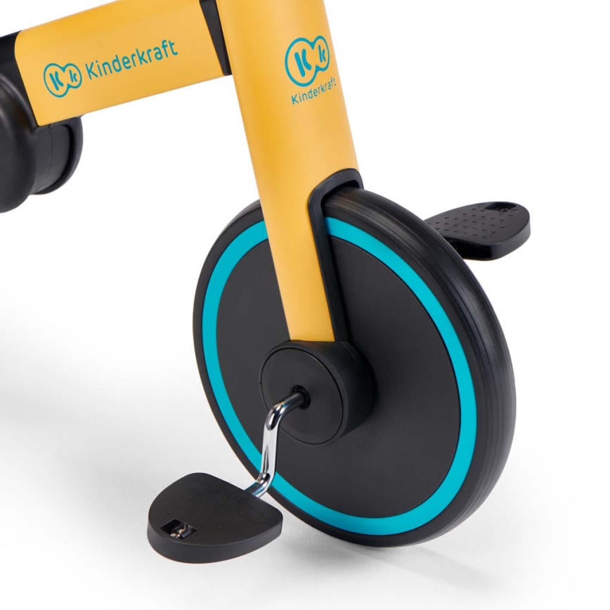KINDERKRAFT - Bicicleta de empurrar para criança 3em1 4TRIKE amarelo/turquesa