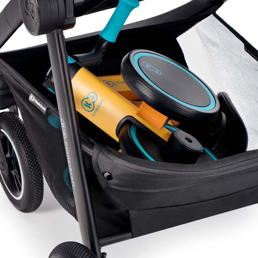KINDERKRAFT - Bicicleta de empurrar para criança 3em1 4TRIKE amarelo/turquesa
