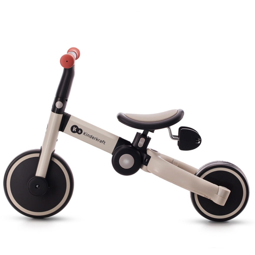 KINDERKRAFT - Bicicleta de empurrar para criança 3em1 4TRIKE cinzento