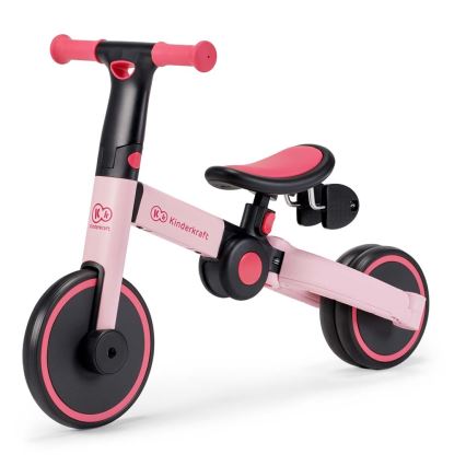 KINDERKRAFT - Bicicleta de empurrar para criança 3em1 4TRIKE rosa