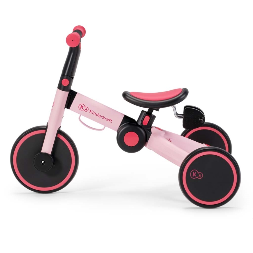 KINDERKRAFT - Bicicleta de empurrar para criança 3em1 4TRIKE rosa