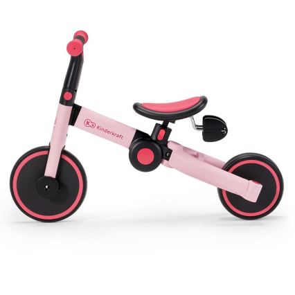 KINDERKRAFT - Bicicleta de empurrar para criança 3em1 4TRIKE rosa