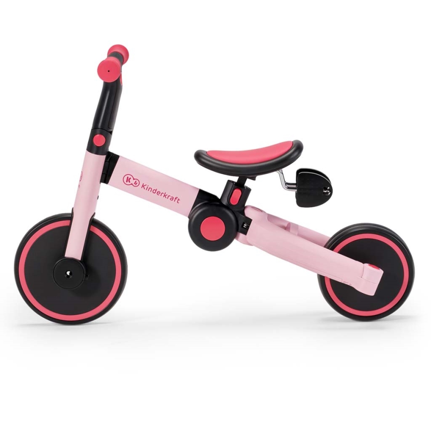 KINDERKRAFT - Bicicleta de empurrar para criança 3em1 4TRIKE rosa
