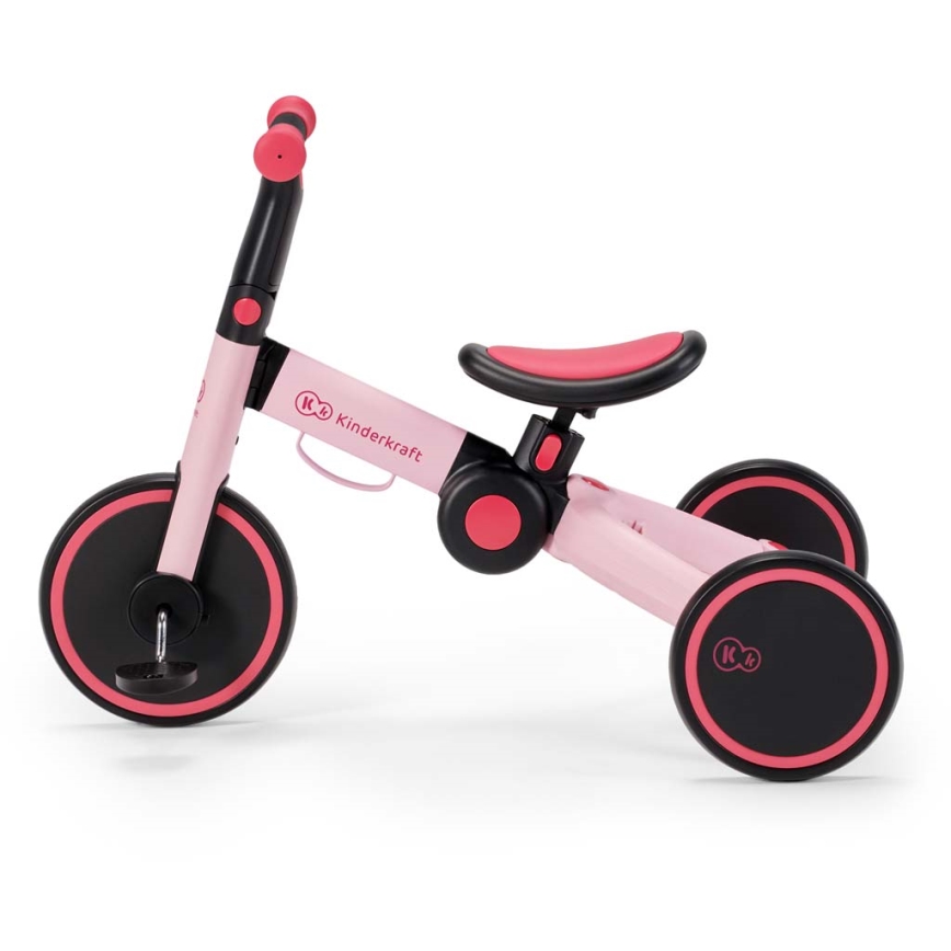 KINDERKRAFT - Bicicleta de empurrar para criança 3em1 4TRIKE rosa