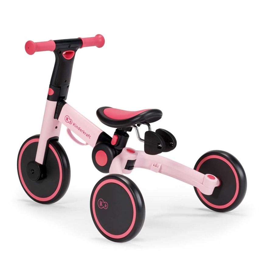 KINDERKRAFT - Bicicleta de empurrar para criança 3em1 4TRIKE rosa