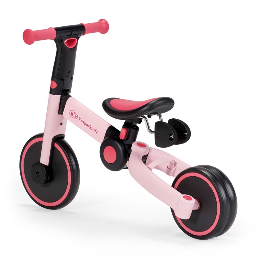 KINDERKRAFT - Bicicleta de empurrar para criança 3em1 4TRIKE rosa