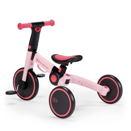 KINDERKRAFT - Bicicleta de empurrar para criança 3em1 4TRIKE rosa