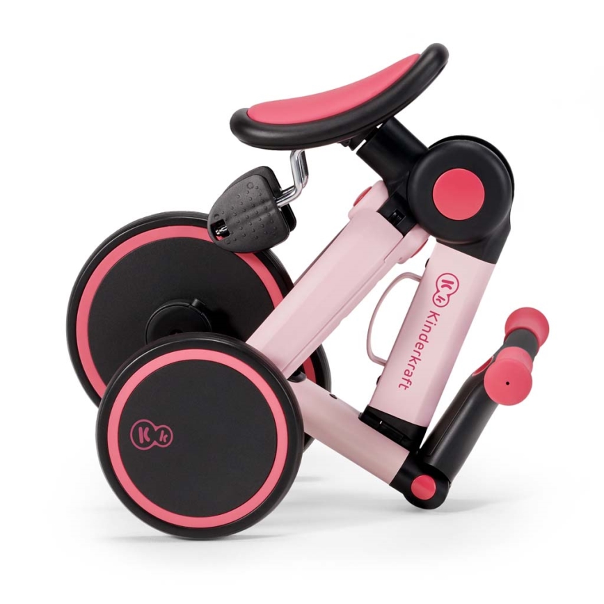KINDERKRAFT - Bicicleta de empurrar para criança 3em1 4TRIKE rosa