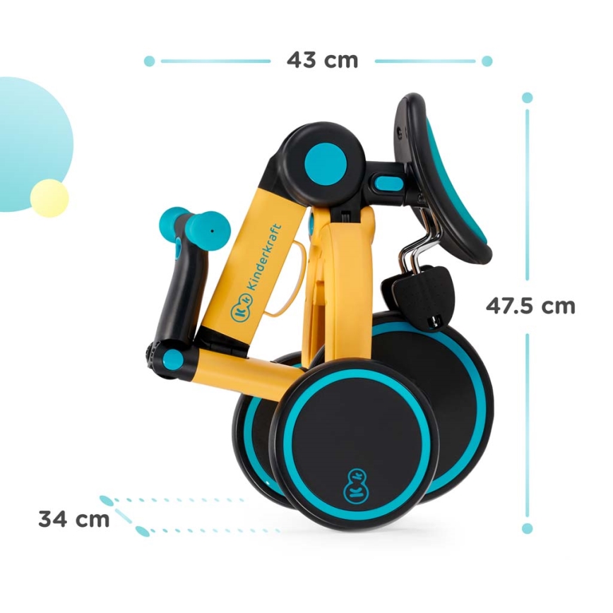 KINDERKRAFT - Bicicleta de empurrar para criança 3em1 4TRIKE rosa