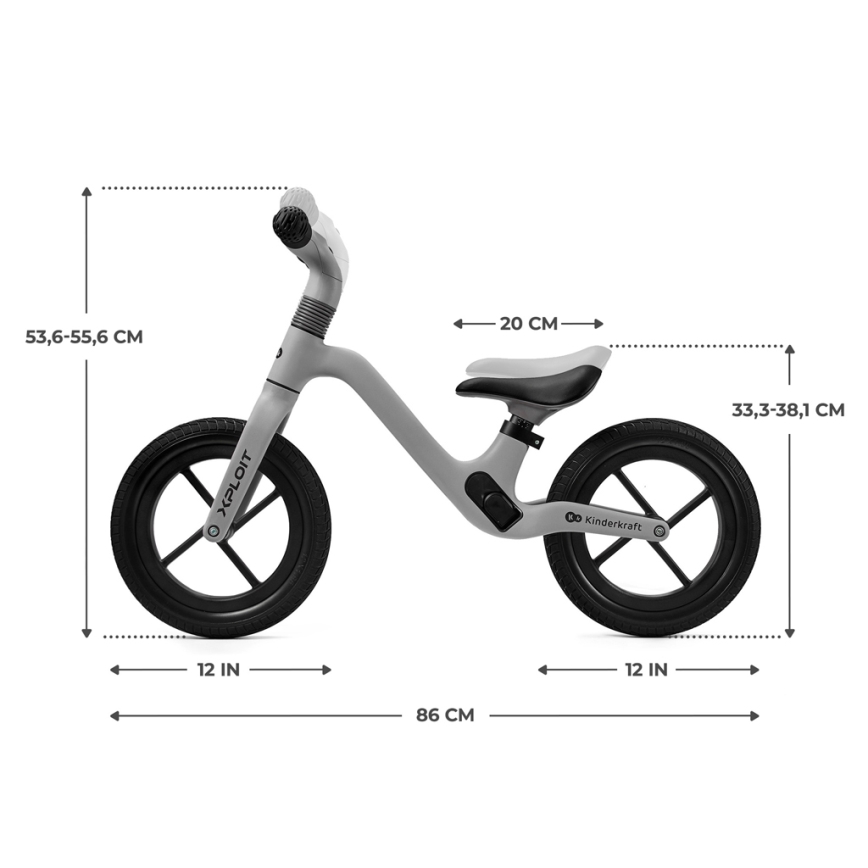 KINDERKRAFT - Bicicleta de empurrar XPLOIT Moonstone prateado