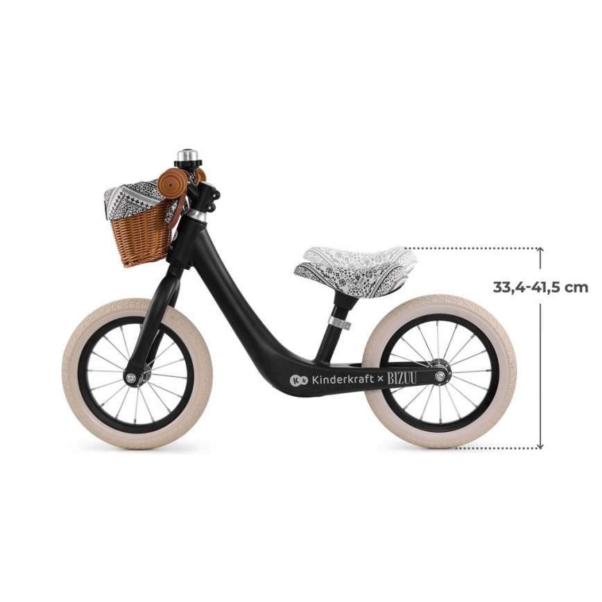 KINDERKRAFT - Bicicleta sem pedais RAPID 2 Lunar Black Bizuu