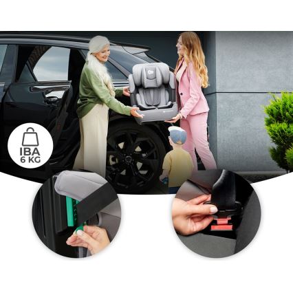 KINDERKRAFT - Cadeira auto COMFORT UP i-Tamanho (76-150 cm) cinzento claro