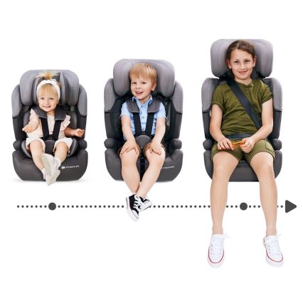 KINDERKRAFT - Cadeira auto COMFORT UP i-Tamanho (76-150 cm) cinzento claro