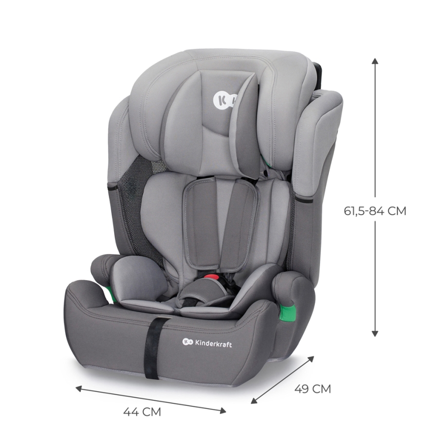 KINDERKRAFT - Cadeira auto COMFORT UP i-Tamanho (76-150 cm) cinzento claro