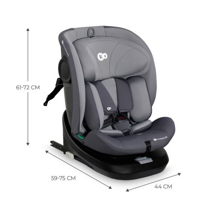 KINDERKRAFT - Cadeira auto I-GROW i-Tamanho (40-150 cm) cinzento