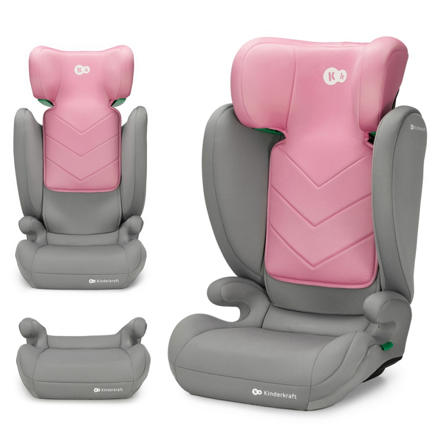 KINDERKRAFT - Cadeira auto I-SPARK i-Tamanho (100-150 cm) rosa