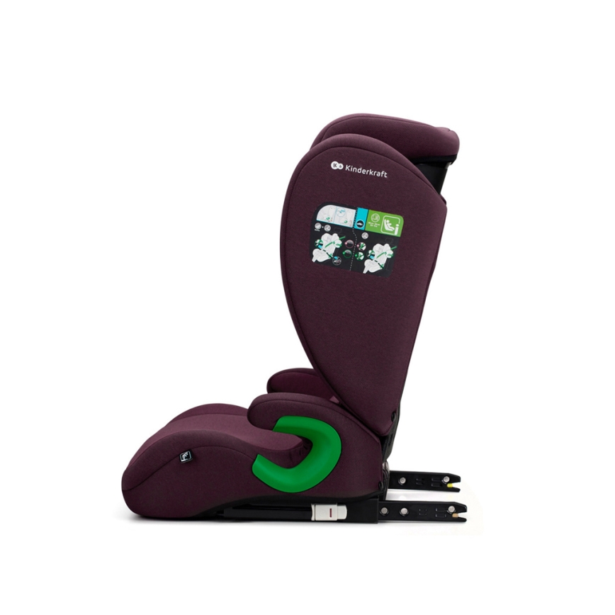KINDERKRAFT - Cadeira auto JUNIOR FIX 2 (100-150 cm) Cherry pearl