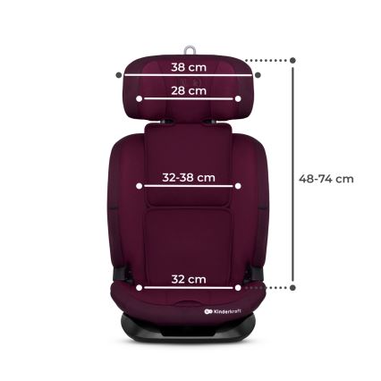 KINDERKRAFT - Cadeira auto ONETO 3 i-Tamanho (76-150 cm) + Isofix Cherry pearl