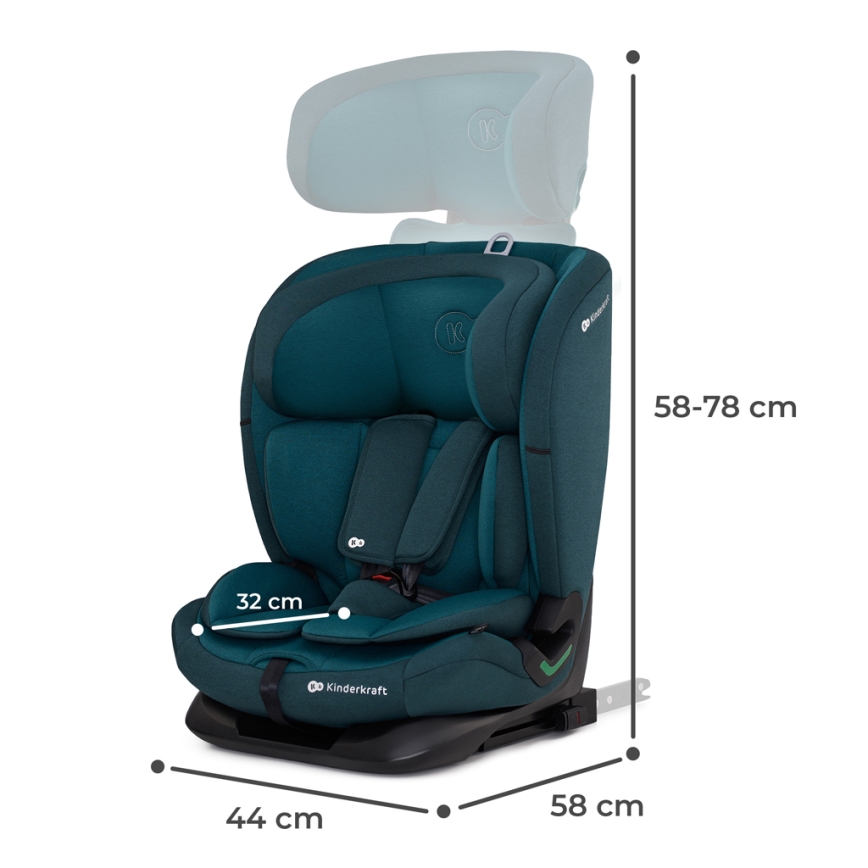 KINDERKRAFT - Cadeira auto ONETO 3 i-Tamanho (76-150 cm) + Isofix Harbor azul