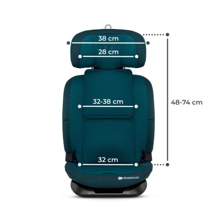KINDERKRAFT - Cadeira auto ONETO 3 i-Tamanho (76-150 cm) + Isofix Harbor azul