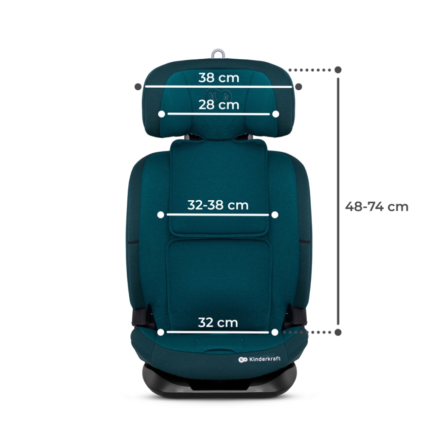 KINDERKRAFT - Cadeira auto ONETO 3 i-Tamanho (76-150 cm) + Isofix Harbor azul