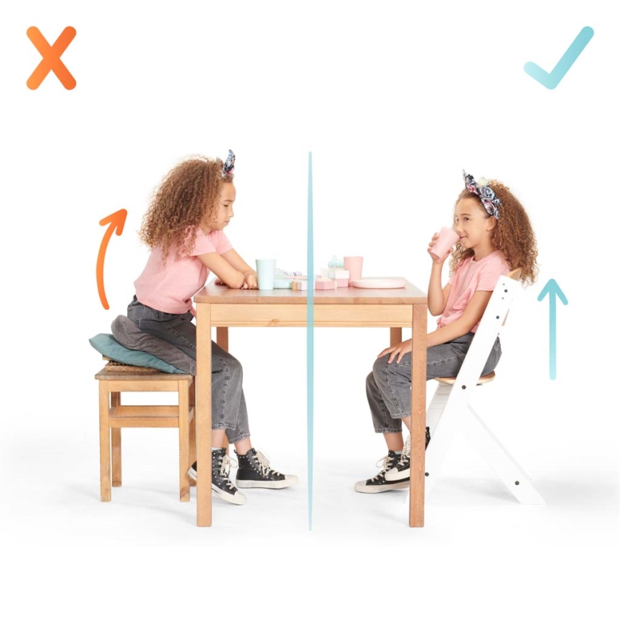KINDERKRAFT - Cadeira de jantar para bebés com estofos ENOCK cinzenta