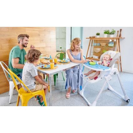 KINDERKRAFT - Cadeira de jantar para bebés YUMMY cinzenta