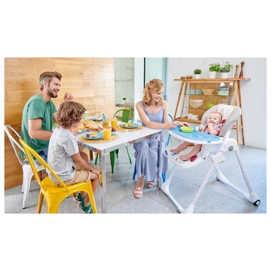 KINDERKRAFT - Cadeira de jantar para bebés YUMMY cinzenta
