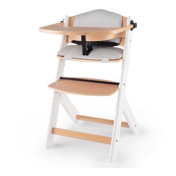 KINDERKRAFT - Cadeira de refeição infantil ENOCK com almofadas cinzento/branco