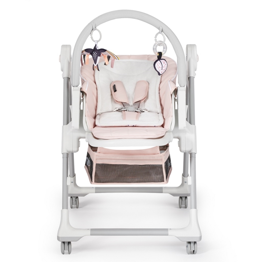 KINDERKRAFT - Cadeira de refeição para criança 2em1 LASTREE rosa/branco