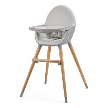 KINDERKRAFT - Cadeira de refeição para criança FINI2 faia/cinzento