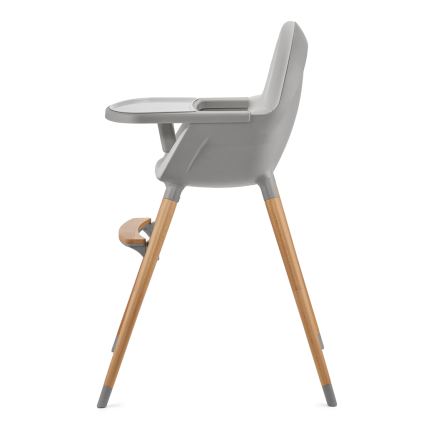 KINDERKRAFT - Cadeira de refeição para criança FINI2 faia/cinzento
