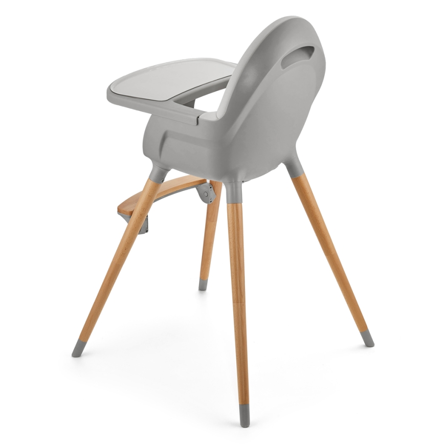 KINDERKRAFT - Cadeira de refeição para criança FINI2 faia/cinzento
