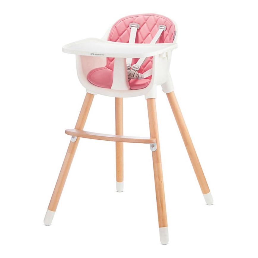 KINDERKRAFT - Cadeira de refeição para criança SIENNA faia/rosa