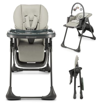 KINDERKRAFT - Cadeira de refeição para criança TUMMIE cinzento