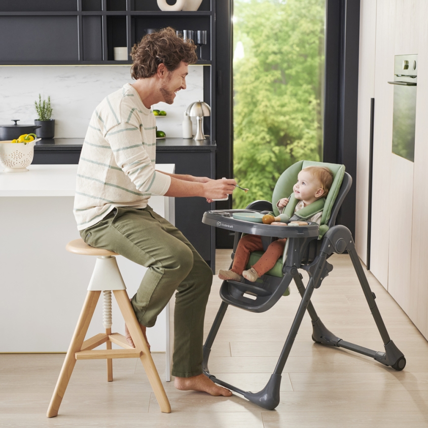 KINDERKRAFT - Cadeira de refeição para criança TUMMIE verde