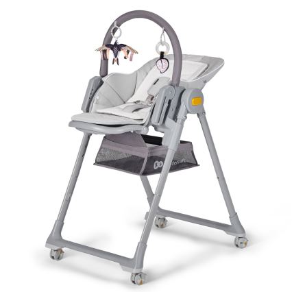 KINDERKRAFT - Cadeira de refeições infantil 2em1 LASTREE cinzento