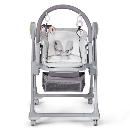 KINDERKRAFT - Cadeira de refeições infantil 2em1 LASTREE cinzento
