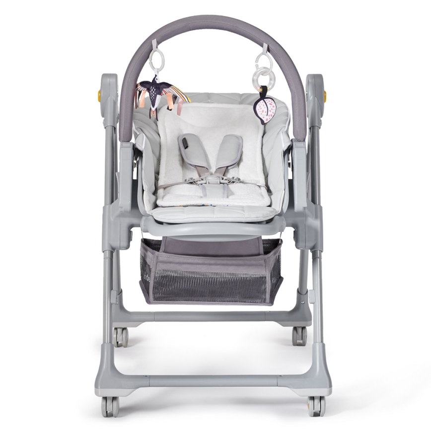 KINDERKRAFT - Cadeira de refeições infantil 2em1 LASTREE cinzento
