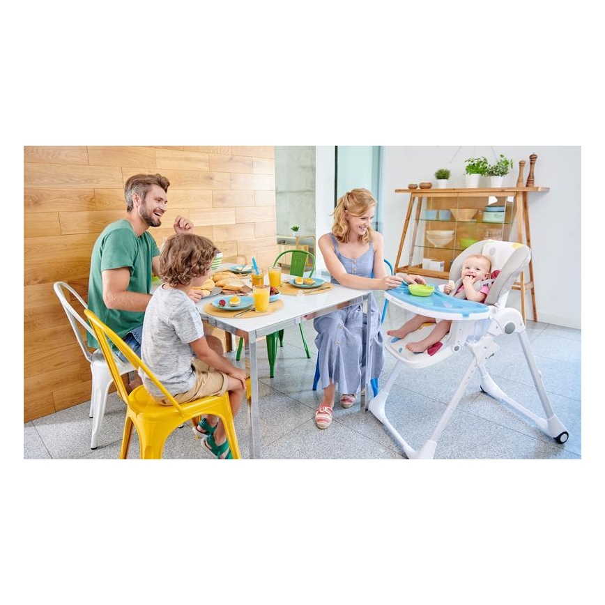 KINDERKRAFT - Cadeira infantil de refeição YUMMY rosa/branco